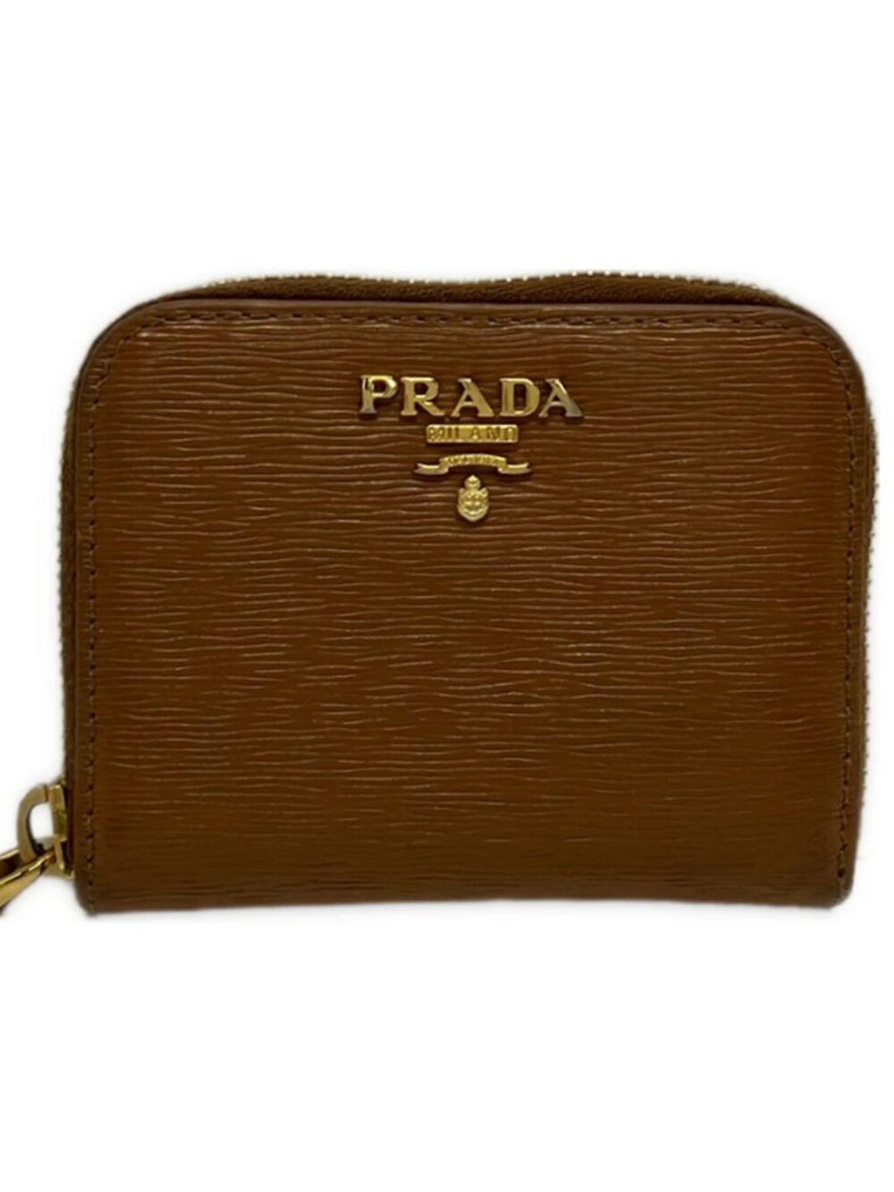 PRADA Brown Leather Coin Case